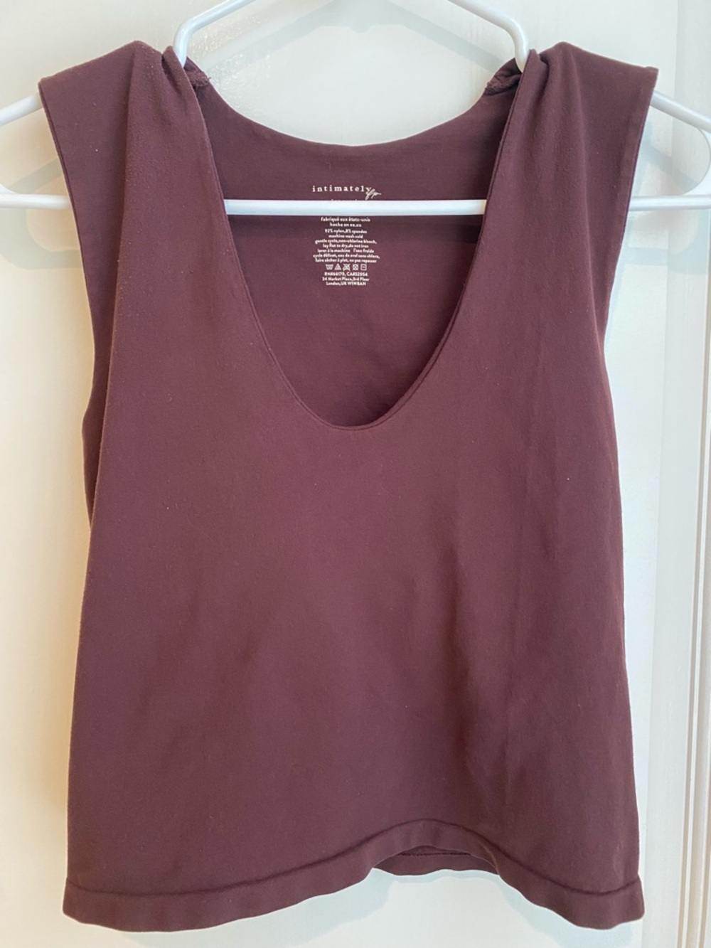 Free People Sleeveless Tank Top in Deep Plum